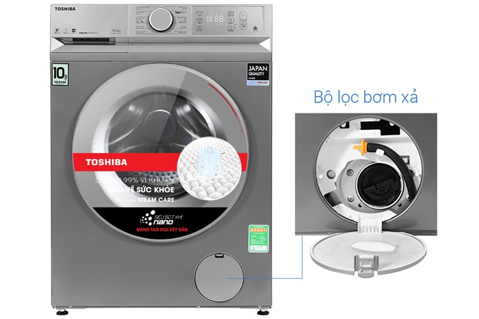 Máy Giặt Toshiba Inverter 10.5 Kg TW-BL115A2V(SS)